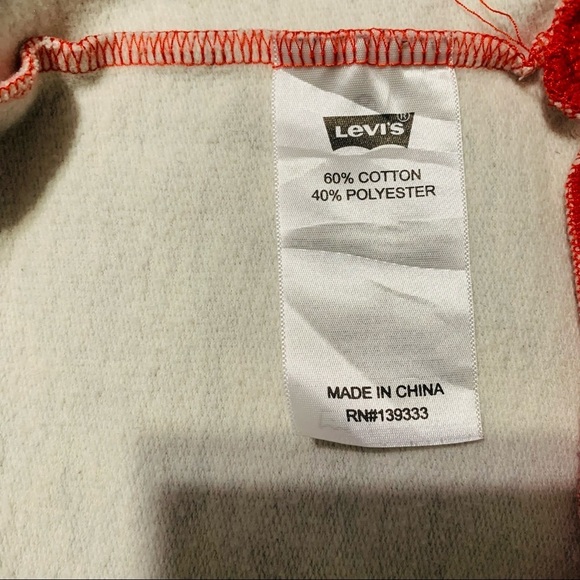Levis Red Grey Women Sweater Size L - Picture 7 of 7